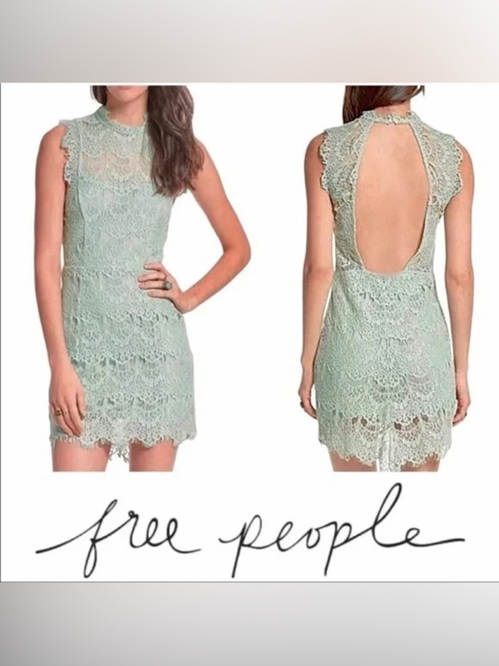 Intimately Free by Free People Women’s Seafoam Green Lace Dress
